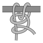 Knotendiagramm: 2 halbe Schläge